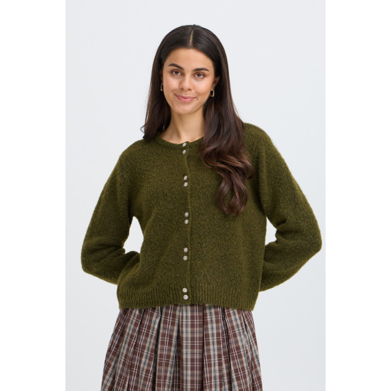 FRBela Cardigan -Fir Green Mel