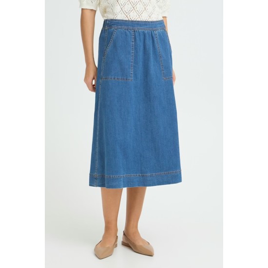 FRCHICAGO Skirt 2-  Mid Blue Denim