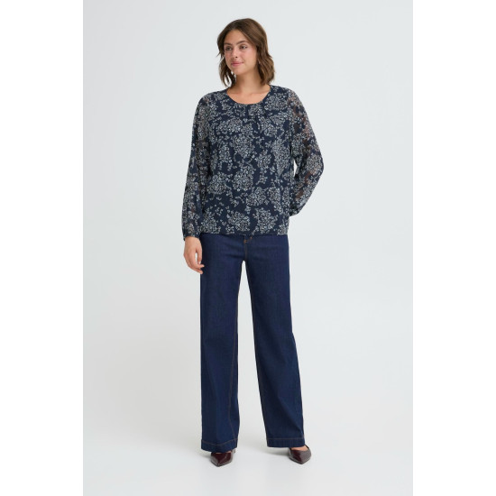 FRChay Blouse -Floral Black