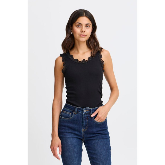 FRHizamond Lace Vest Top Black