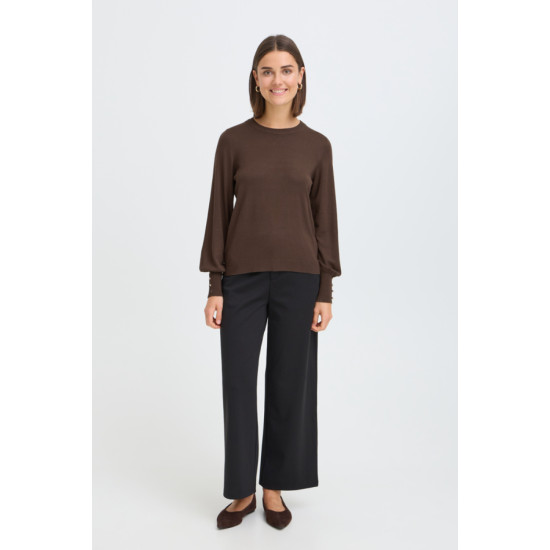 FRMary PU16 Crew/N Pullover -Hot Fudge