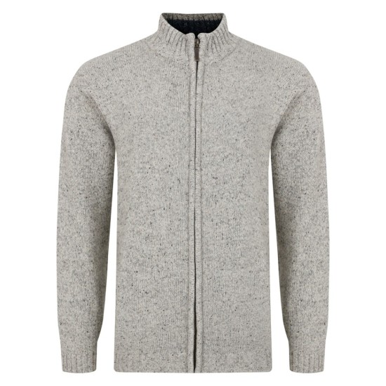 Peter Gribby Full Zip Cardigan Silver