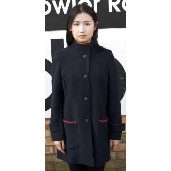 Funnel/N Contrast Trim Coat- Black/Red