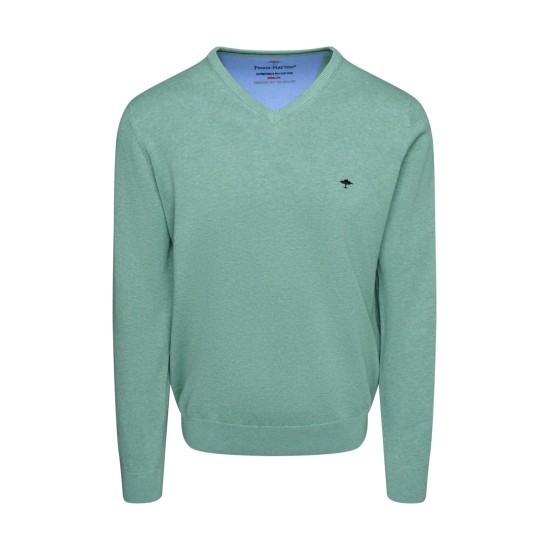 Fynch-Hatton Cotton Knit Spring Green - Simpsons of Cornwall