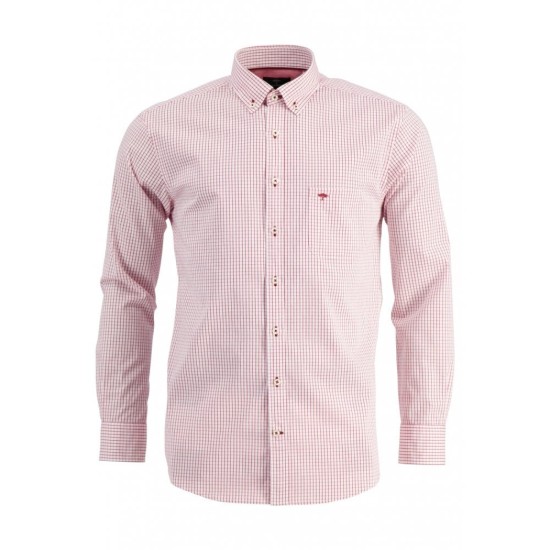 Fynch-Hatton Oxford Check L/s Shirt Winter Red