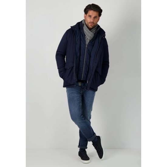 Fynch Hatton Short Parka Navy