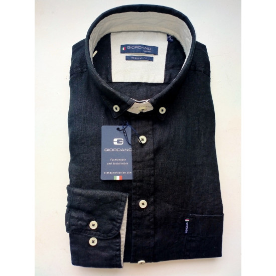 Giordano Linen L/S Black