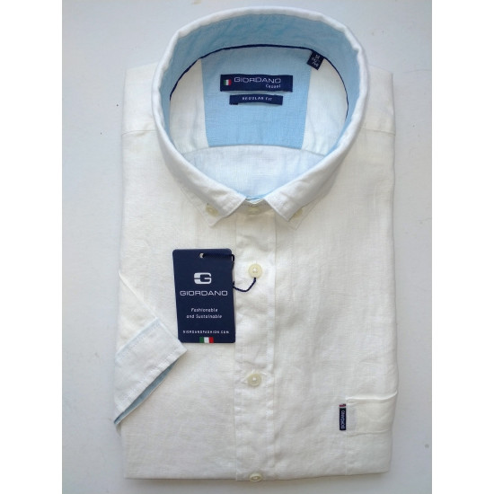 Giordano Linen S/S White