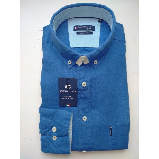 Giordano Linen L/S Blue