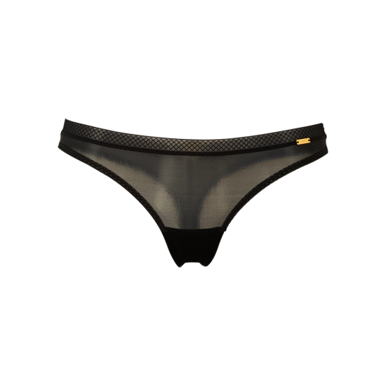 Glossies Thong- Black