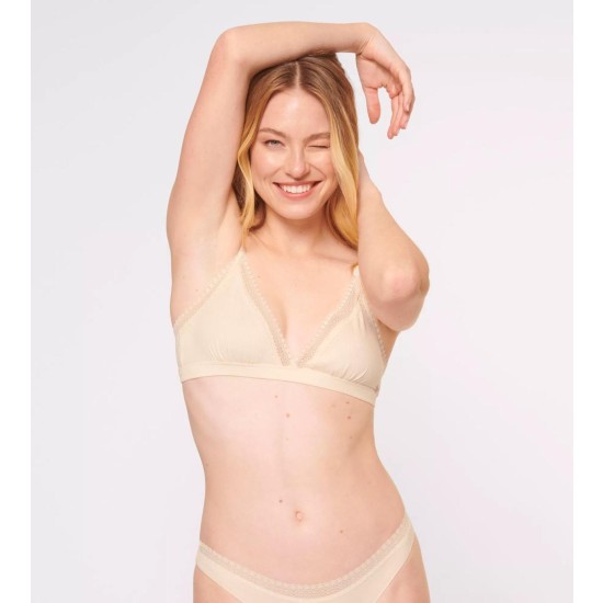 Go Ribbed Bralette Organic cotton- Angora
