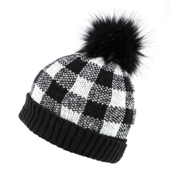 Hampton Check Hat - Black/White