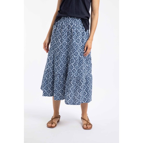 Harini Organic Cotton Midi Skirt- Twilight