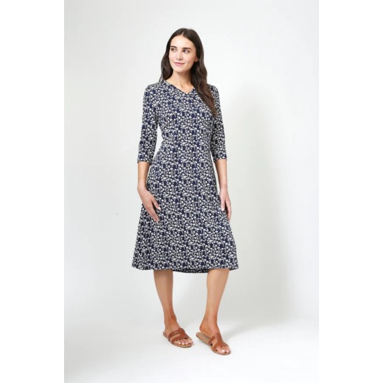 Hawley Dress- Meadow Navy