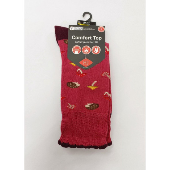 Hedgehog & Mushroom Cotton Comfort Top socks Dusky Rose
