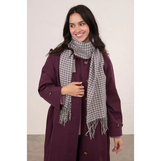 Heritage Scarf Navy Pink Cocoa