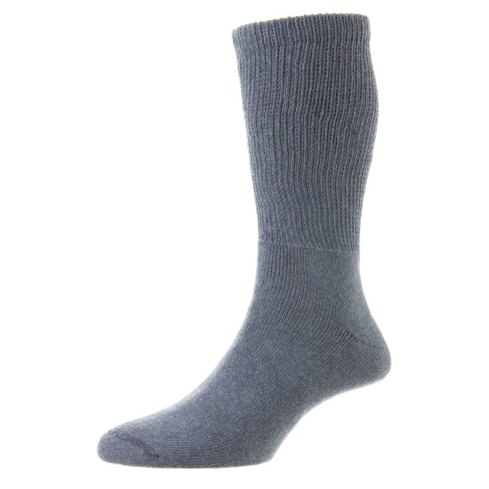 HJ Hall  Cotton Diabetic Sock Denim