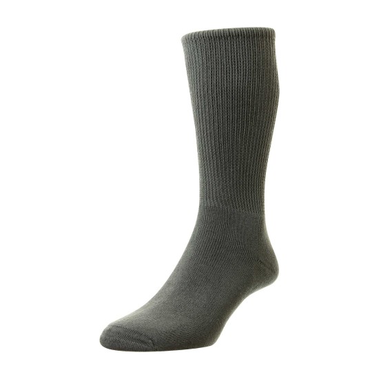 HJ Hall  Cotton Diabetic Sock Mid Grey
