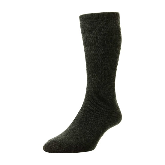 HJ Hall  Wool Diabetic Sock Charcoal