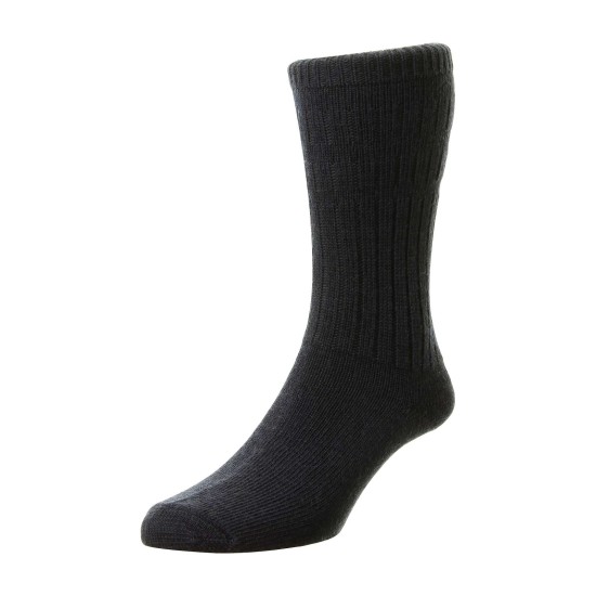 HJ Hall  Thermal Soft Top Sock Navy