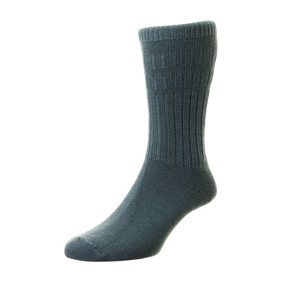 HJ Hall  Thermal Soft Top Sock Slate Blue