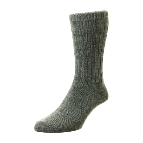 HJ Hall Thermal Soft Top Sock Mid Grey - Simpsons of Cornwall
