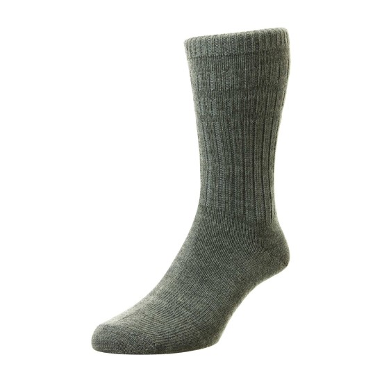 HJ Hall  Thermal Soft Top Sock Mid Grey