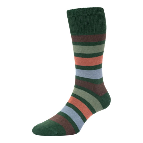 HJ Hall Block Stripe Comfort Top Bottle Green