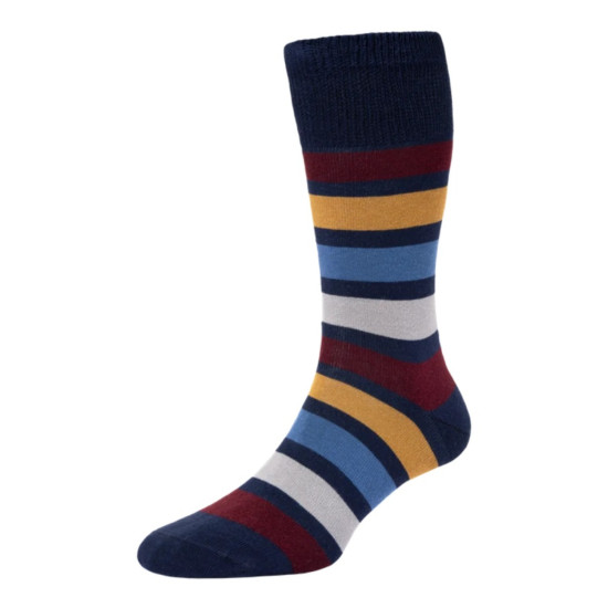 HJ Hall Block Stripe Comfort Top Navy