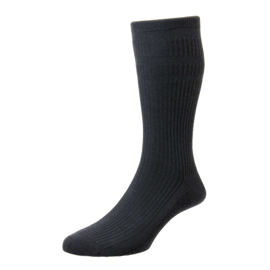 HJ Hall Cotton Soft Top Sock Charcoal
