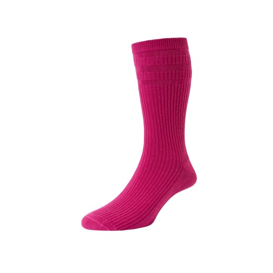 HJ Hall Cotton Soft Top Sock Fuchsia