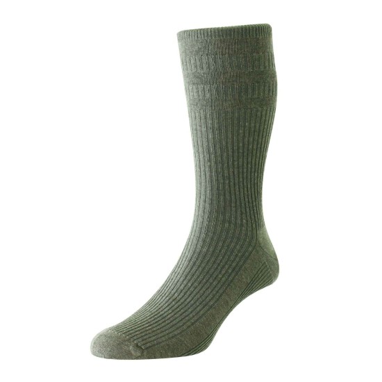 HJ Hall Cotton Soft Top Sock Grey Melange