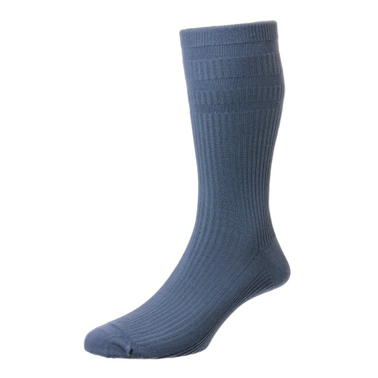 HJ Hall Cotton Soft Top Sock Slate