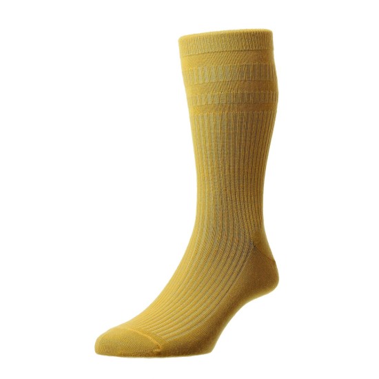 HJ Hall Wool Soft Top Sock Gold