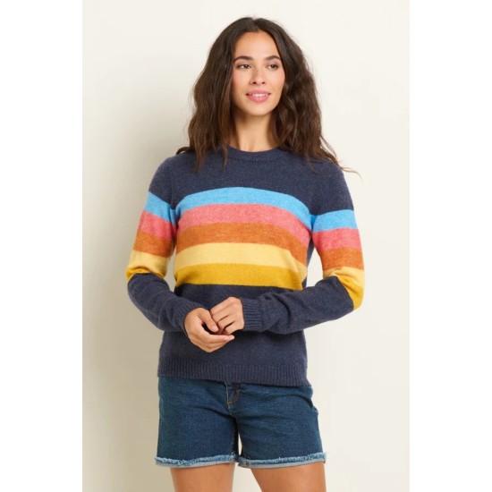 Horizon Knitted Jumper- Navy Multi