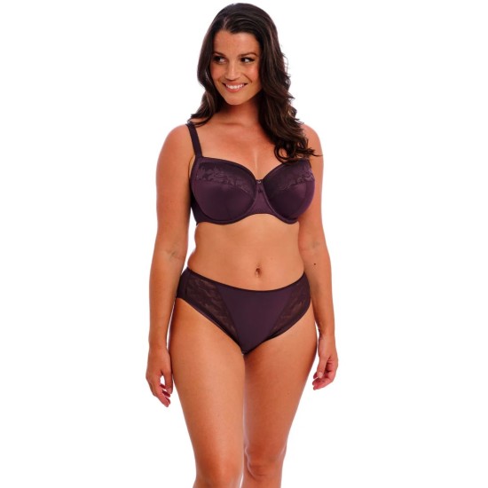 Illusion Side Support Bra Plum