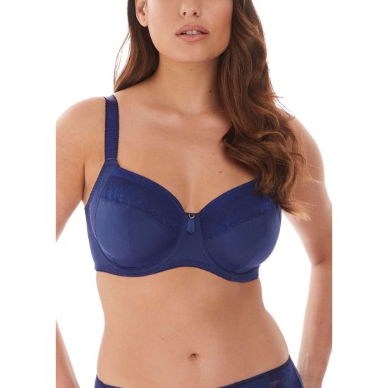 Illusion Side Support Bra Navy