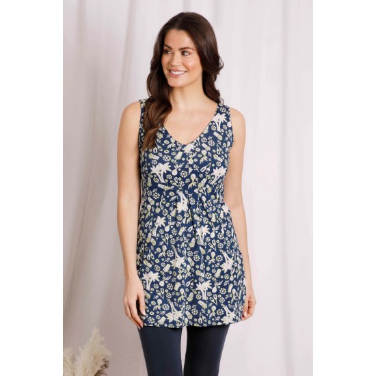 Indus Eco Printed Tunic - Ensign Blue