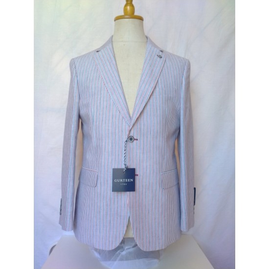 Gurteen Jacket Tavistock- Red/Navy Stripe