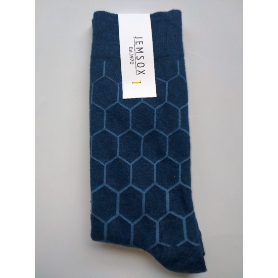 Jemsox Organic Cotton Hexagon  dk blue