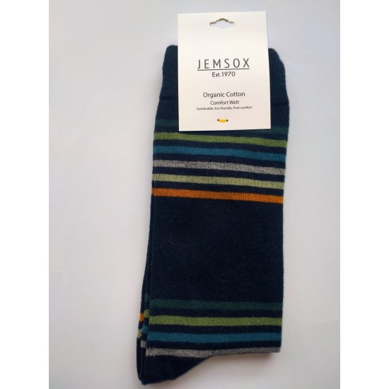 Jemsox Organic Cotton Multi Stripe Green