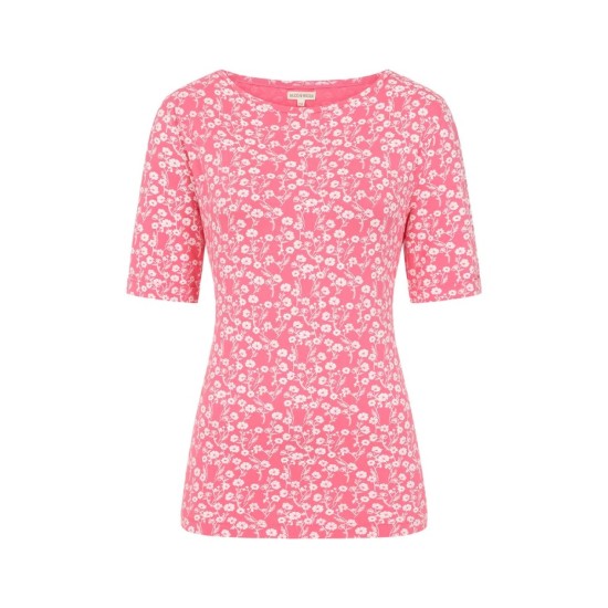 Kendal Meadow Print Top- Pink