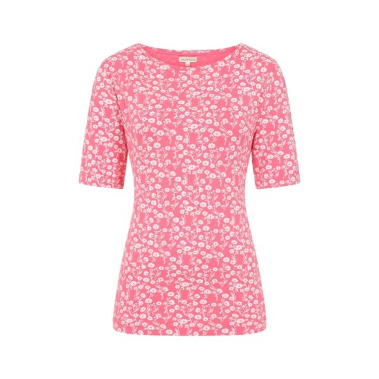 Kendal Meadow Print Top- Pink