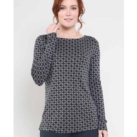 Kikko Boat Neck Top - Raven