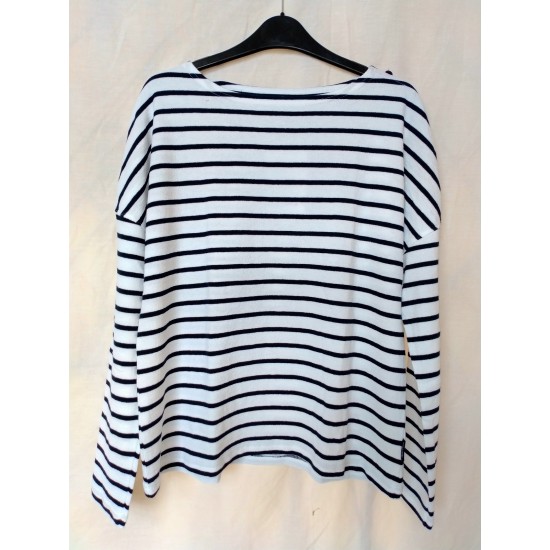 Kio Batwing Top- Blanc/Ocean
