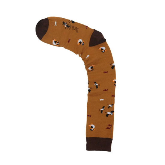 Knee-High Bamboo Socks Rust Puffin