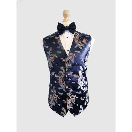 LA Smith Party Waistcoat- Black Dragons