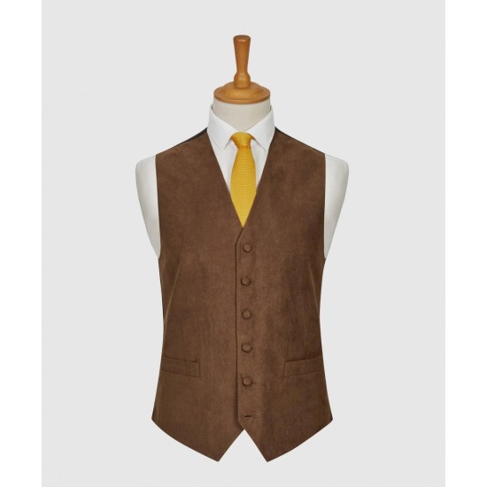 LA Smith Suede look Waistcoat- Beige