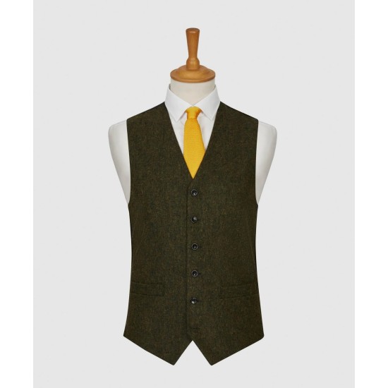 LA Smith Wool Waistcoat- Green