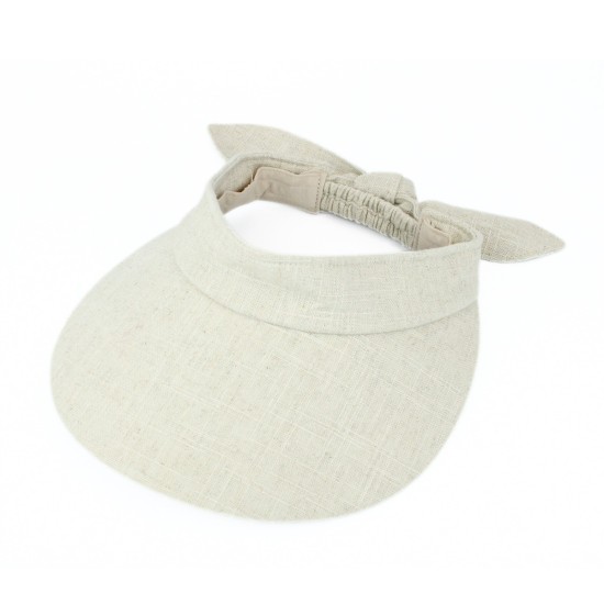 Ladies Fabric Visor with Bow Detail.